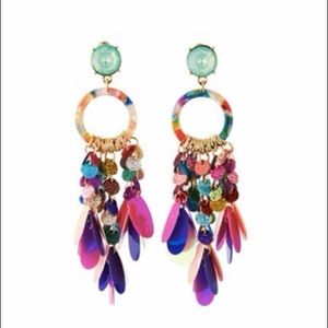 Sequin Fringe Earrings by Natasha Accessories